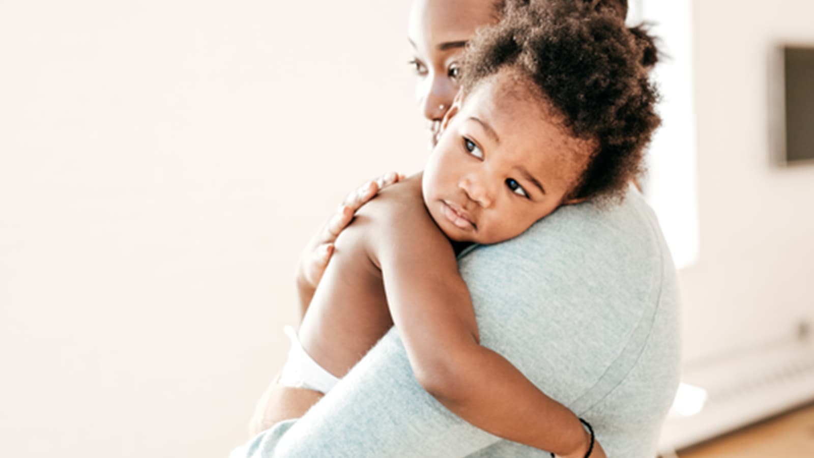 Caregiving mom takes care of her baby