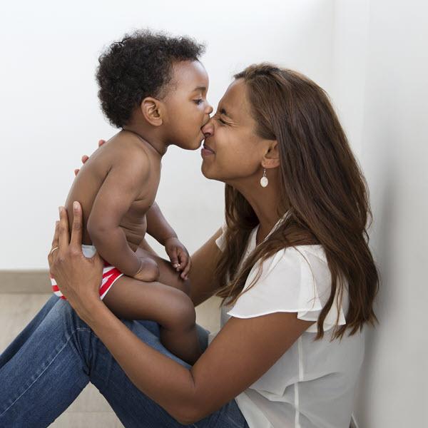 Mom and child.